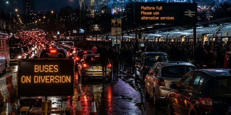 Chaos: Buses on detour. Trains rammed. Parking blocked outside your own home.