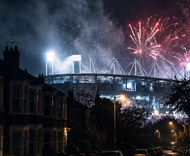 Noise: Crowd noise, chanting and fireworks until midnight on cup nights. Every season.